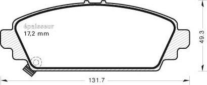 MGA 550 - Комплект спирачно феродо, дискови спирачки vvparts.bg