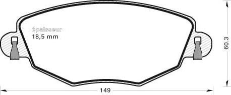 MGA 553 - Комплект спирачно феродо, дискови спирачки vvparts.bg