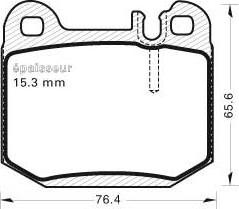 MGA 568 - Комплект спирачно феродо, дискови спирачки vvparts.bg