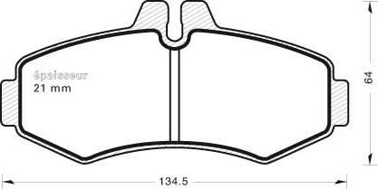 MGA 518 - Комплект спирачно феродо, дискови спирачки vvparts.bg