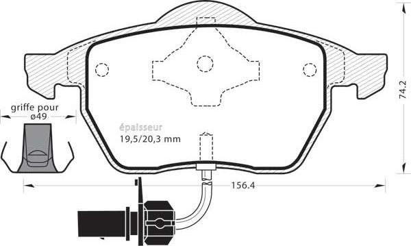 MGA 589 - Комплект спирачно феродо, дискови спирачки vvparts.bg