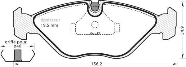 MGA 581 - Комплект спирачно феродо, дискови спирачки vvparts.bg