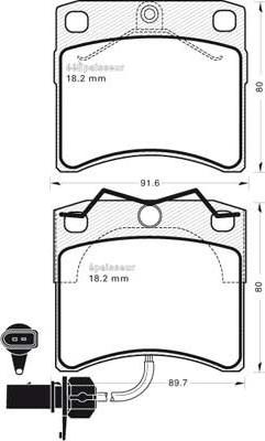 Magneti Marelli 430216171092 - Комплект спирачно феродо, дискови спирачки vvparts.bg