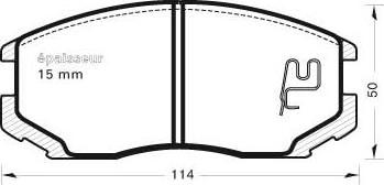 MGA 583 - Комплект спирачно феродо, дискови спирачки vvparts.bg