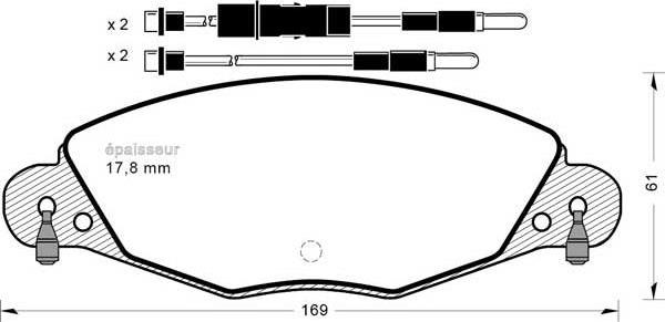 MGA 539 - Комплект спирачно феродо, дискови спирачки vvparts.bg