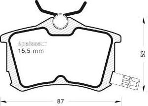 MGA 535 - Комплект спирачно феродо, дискови спирачки vvparts.bg