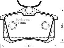 MGA 575 - Комплект спирачно феродо, дискови спирачки vvparts.bg