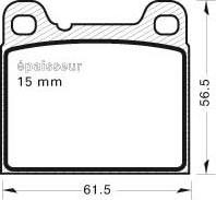 MGA 573 - Комплект спирачно феродо, дискови спирачки vvparts.bg