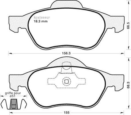 MGA 690 - Комплект спирачно феродо, дискови спирачки vvparts.bg