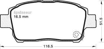 MGA 691 - Комплект спирачно феродо, дискови спирачки vvparts.bg