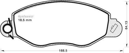 MGA 646 - Комплект спирачно феродо, дискови спирачки vvparts.bg