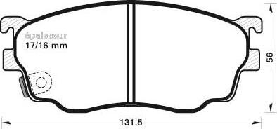 MGA 650 - Комплект спирачно феродо, дискови спирачки vvparts.bg