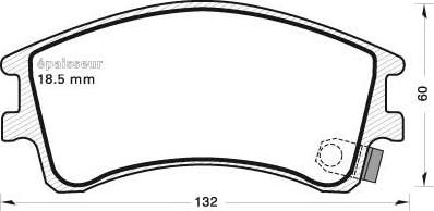 MGA 651 - Комплект спирачно феродо, дискови спирачки vvparts.bg