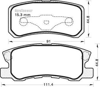 BENDIX 572498J - Комплект спирачно феродо, дискови спирачки vvparts.bg