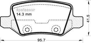 MGA 657 - Комплект спирачно феродо, дискови спирачки vvparts.bg