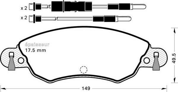 MGA 663 - Комплект спирачно феродо, дискови спирачки vvparts.bg