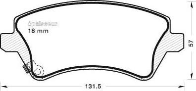 MGA 662 - Комплект спирачно феродо, дискови спирачки vvparts.bg