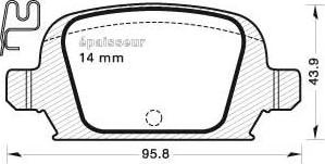 MGA 667 - Комплект спирачно феродо, дискови спирачки vvparts.bg