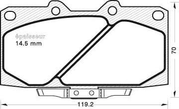 FTE 9002208 - Комплект спирачно феродо, дискови спирачки vvparts.bg