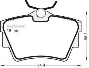 MGA 603 - Комплект спирачно феродо, дискови спирачки vvparts.bg