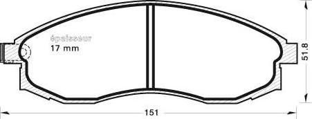 MGA 607 - Комплект спирачно феродо, дискови спирачки vvparts.bg