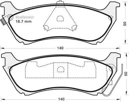 MGA 619 - Комплект спирачно феродо, дискови спирачки vvparts.bg