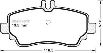 MGA 614 - Комплект спирачно феродо, дискови спирачки vvparts.bg