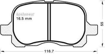 MGA 616 - Комплект спирачно феродо, дискови спирачки vvparts.bg