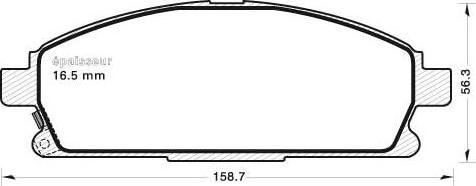 MGA 617 - Комплект спирачно феродо, дискови спирачки vvparts.bg