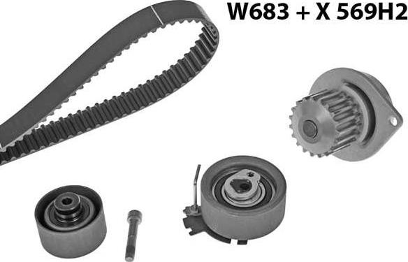 MGA 683K2 - Водна помпа+ к-кт ангренажен ремък vvparts.bg