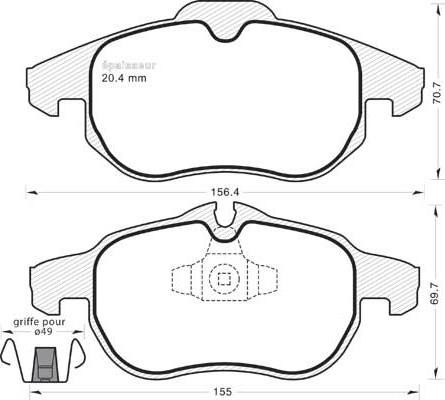 MGA 683 - Комплект спирачно феродо, дискови спирачки vvparts.bg