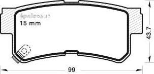 MGA 634 - Комплект спирачно феродо, дискови спирачки vvparts.bg