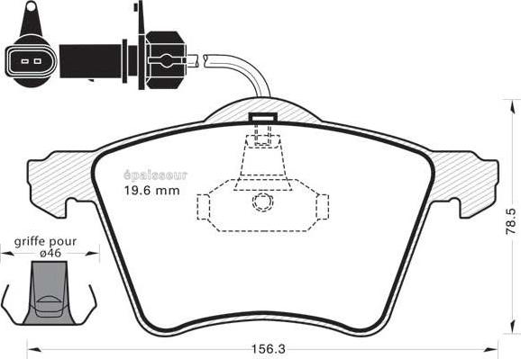 MGA 626 - Комплект спирачно феродо, дискови спирачки vvparts.bg