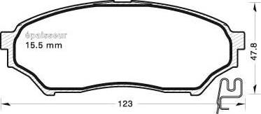 MGA 671 - Комплект спирачно феродо, дискови спирачки vvparts.bg