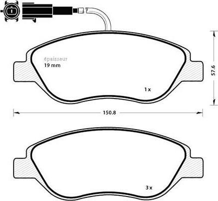 Alanko 10300999 - Комплект спирачно феродо, дискови спирачки vvparts.bg