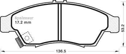 MGA 677 - Комплект спирачно феродо, дискови спирачки vvparts.bg