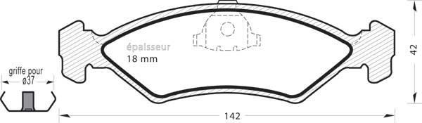 MGA 190 - Комплект спирачно феродо, дискови спирачки vvparts.bg