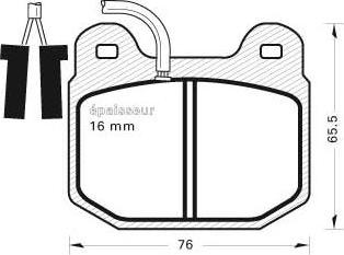 Optimal 9844 - Комплект спирачно феродо, дискови спирачки vvparts.bg