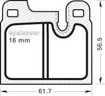 Valeo 551437 - Комплект спирачно феродо, дискови спирачки vvparts.bg