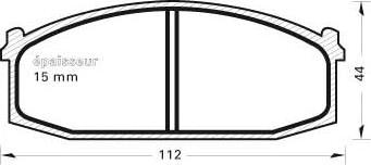 MGA 159 - Комплект спирачно феродо, дискови спирачки vvparts.bg