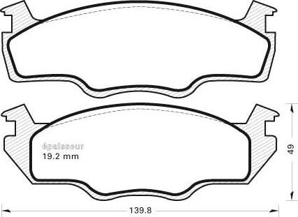 MGA 154 - Комплект спирачно феродо, дискови спирачки vvparts.bg