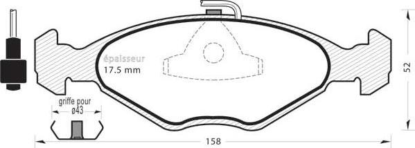 MGA 158 - Комплект спирачно феродо, дискови спирачки vvparts.bg