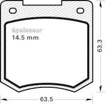 MGA 15 - Комплект спирачно феродо, дискови спирачки vvparts.bg