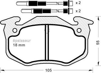 MGA 164 - Комплект спирачно феродо, дискови спирачки vvparts.bg