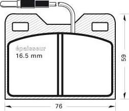 Spidan 31038 - Комплект спирачно феродо, дискови спирачки vvparts.bg