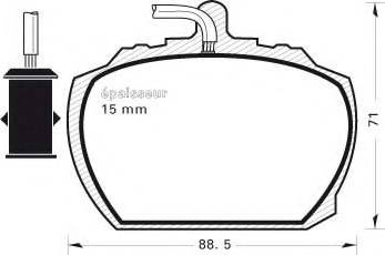 MGA 168 - Комплект спирачно феродо, дискови спирачки vvparts.bg