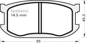 MGA 167 - Комплект спирачно феродо, дискови спирачки vvparts.bg