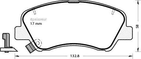 MGA 1095 - Комплект спирачно феродо, дискови спирачки vvparts.bg