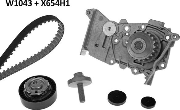 MGA 1043K4 - Водна помпа+ к-кт ангренажен ремък vvparts.bg