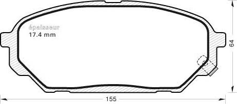 MGA 1059 - Комплект спирачно феродо, дискови спирачки vvparts.bg